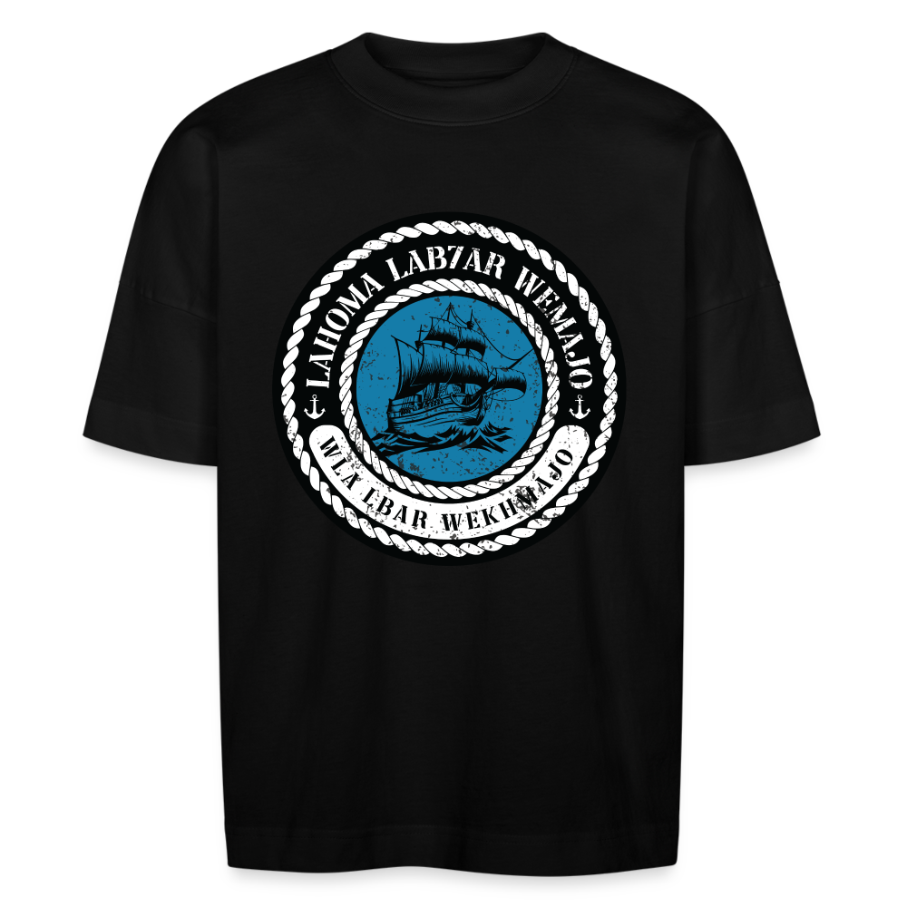 T-shirt lab7ar wmajo oversize Unisexe - noir