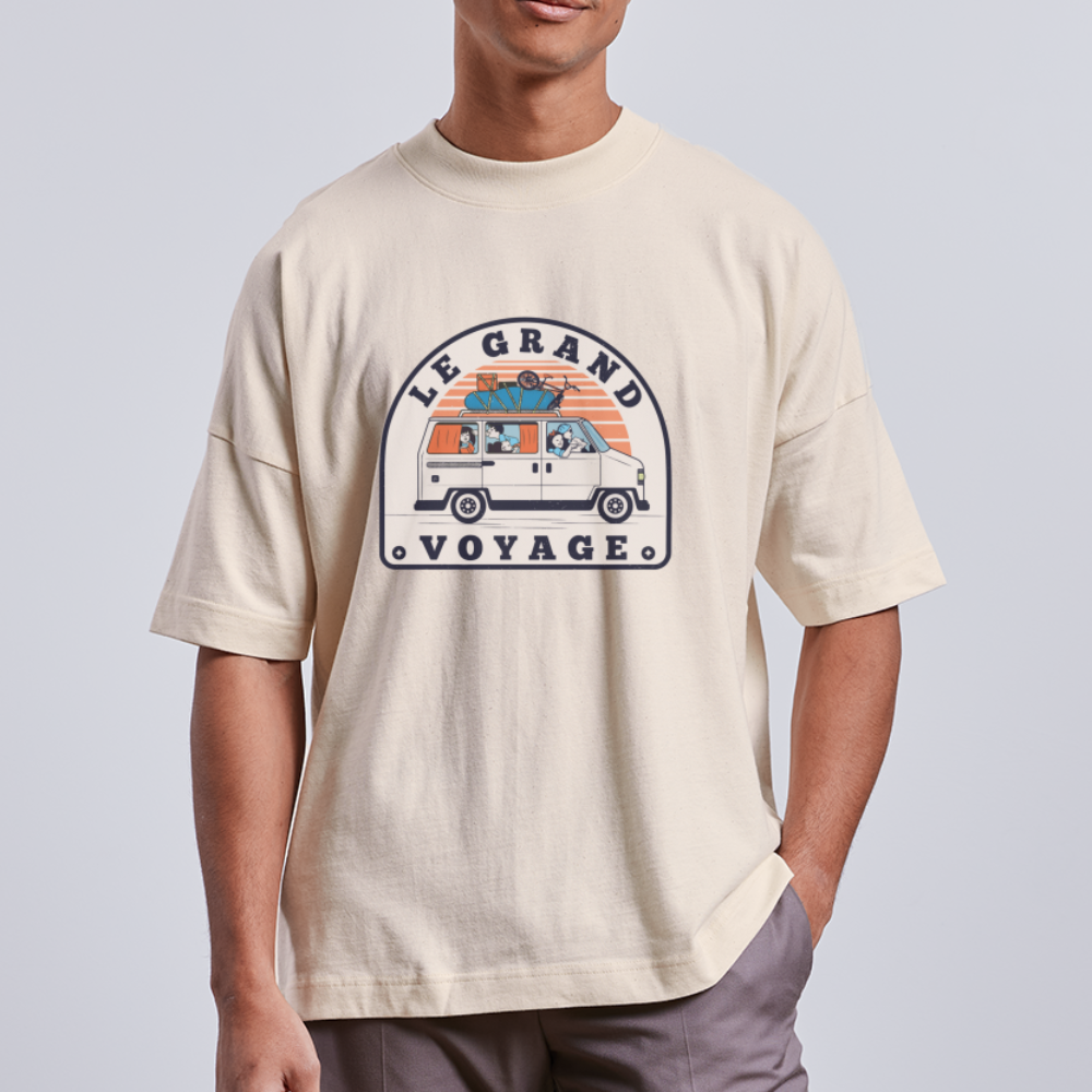 T-shirt routre du Bled oversize Unisexe - blanc cassé