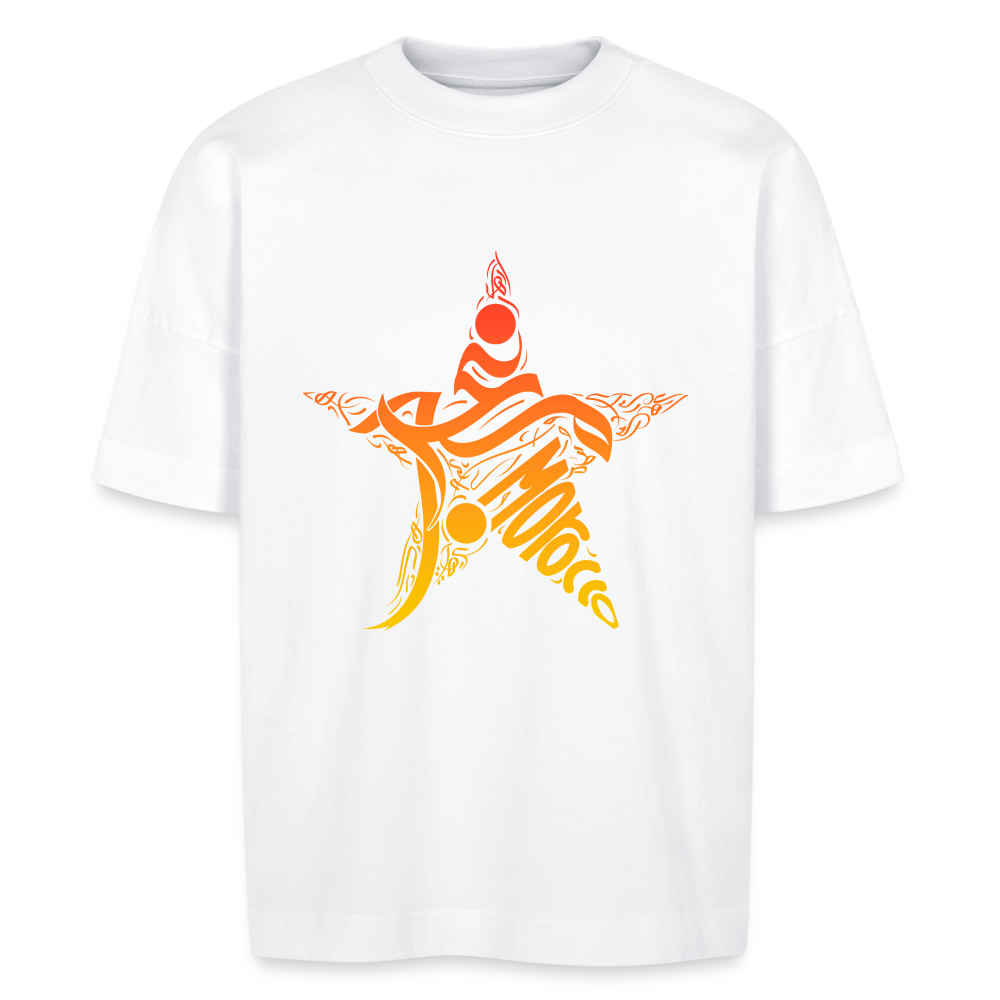 T-shirt Morocco Star oversize Unisexe - blanc