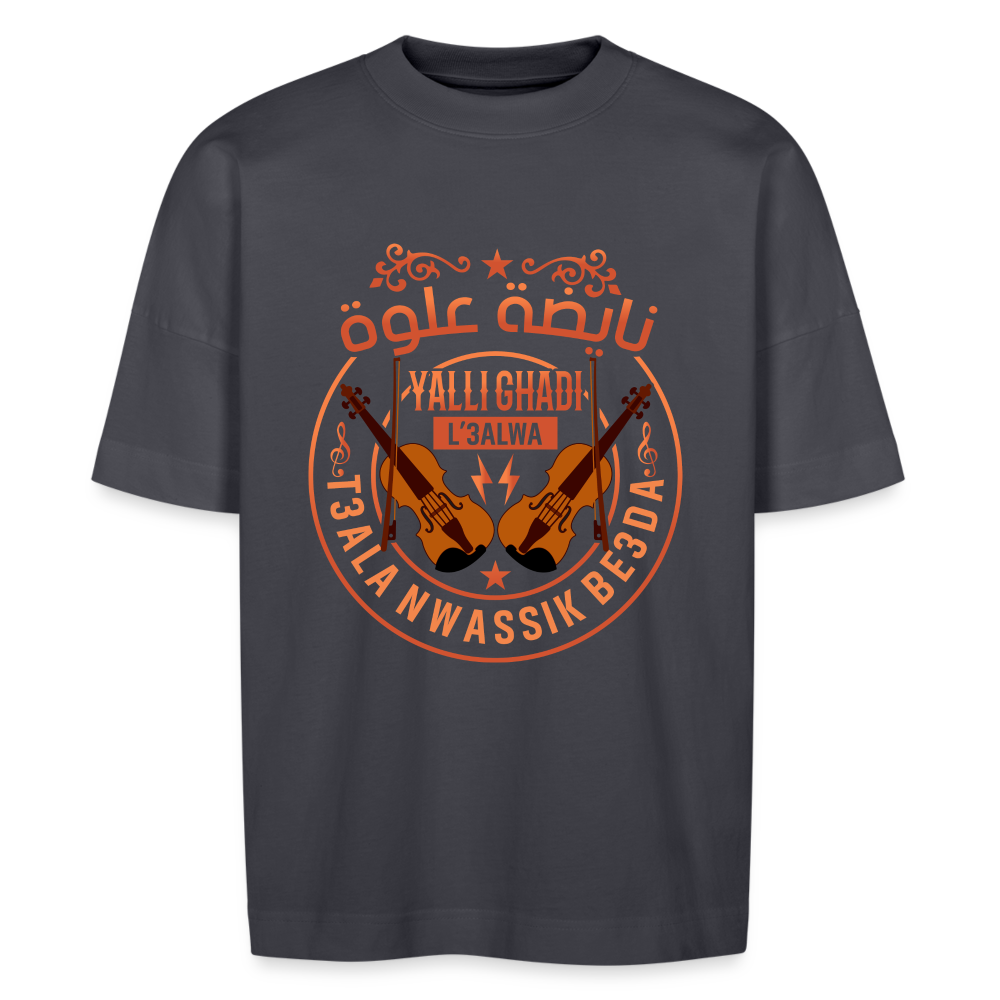 T-shirt Nayda 3alwa oversize Unisexe - bleu indigo