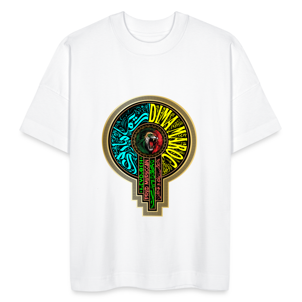 T-shirt MAR DIMA MAGHRIB Beige oversize Unisexe - blanc