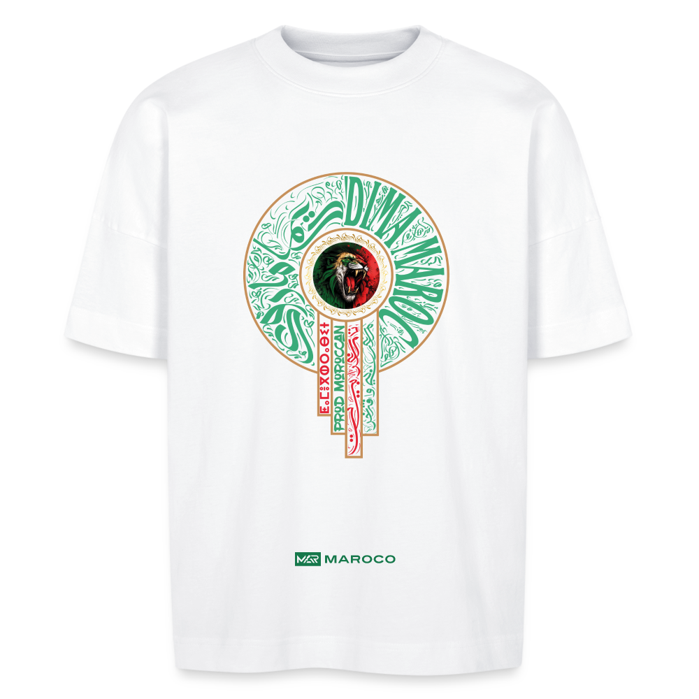 T-shirt DIMA MAROC oversize Unisexe - blanc