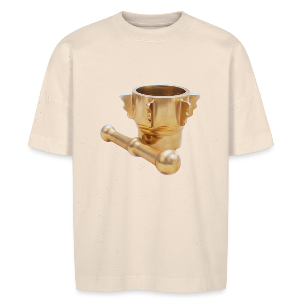 T-shirt Mehraz oversize Unisexe - blanc cassé