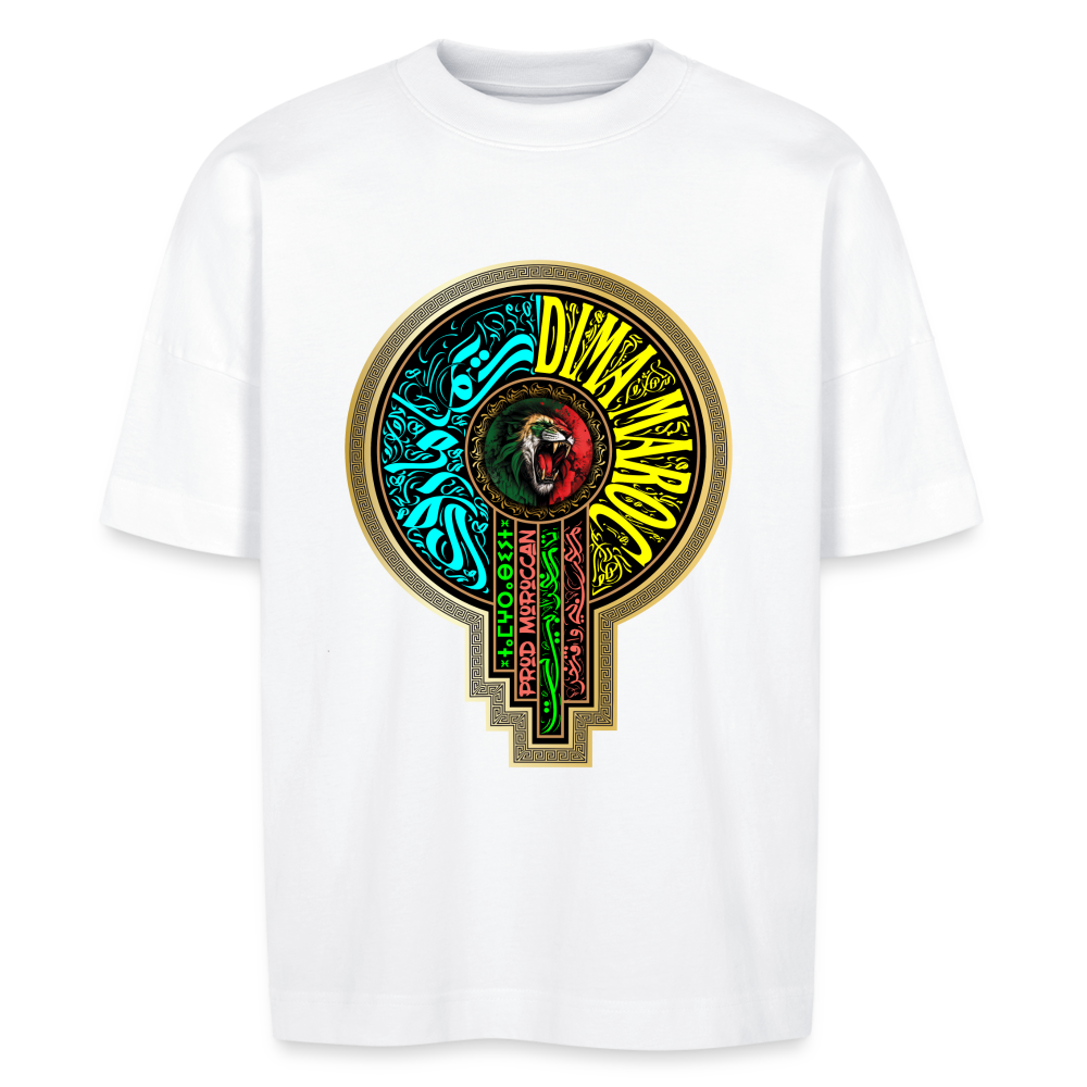 T-shirt MAR DIMA MAGHRIB blanc oversize Unisexe - blanc