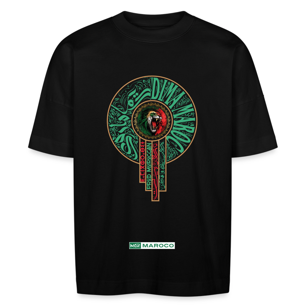 T-shirt DIMA MAROC oversize Unisexe - noir