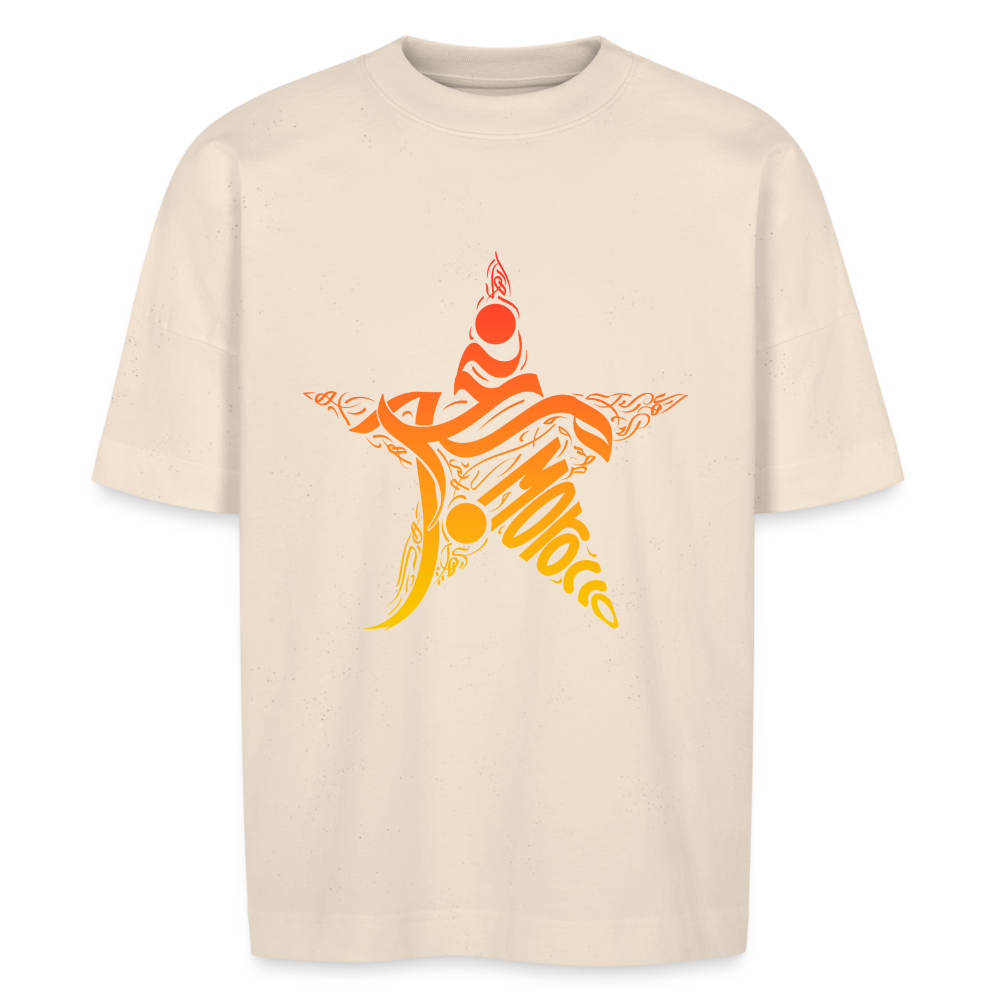 T-shirt Morocco Star oversize Unisexe - blanc cassé