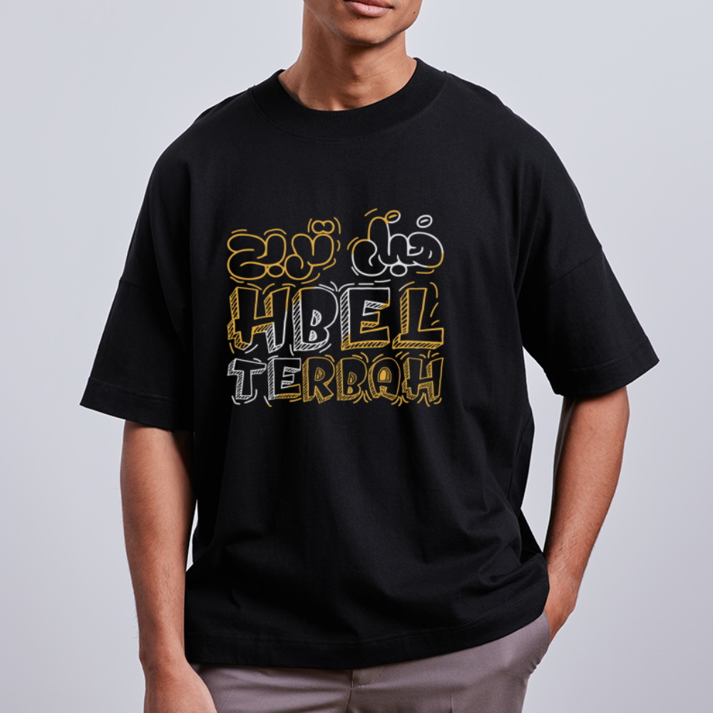 T-shirt Hbal terbah oversize Unisexe - noir