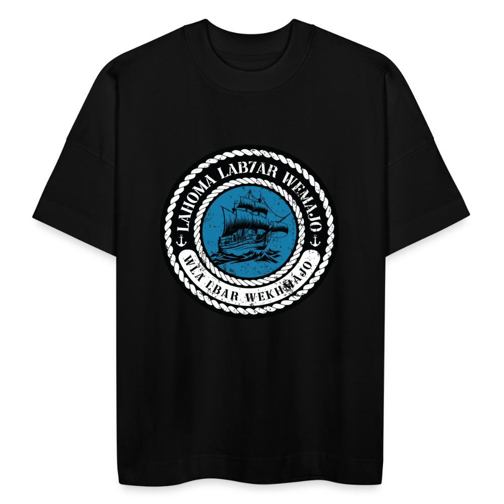 T-shirt lab7ar wmajo oversize Unisexe - noir
