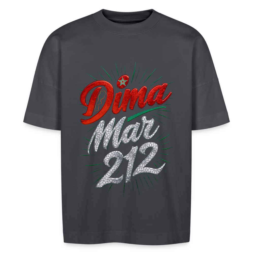 T-shirt DIMA MAR212 oversize Unisexe - bleu indigo