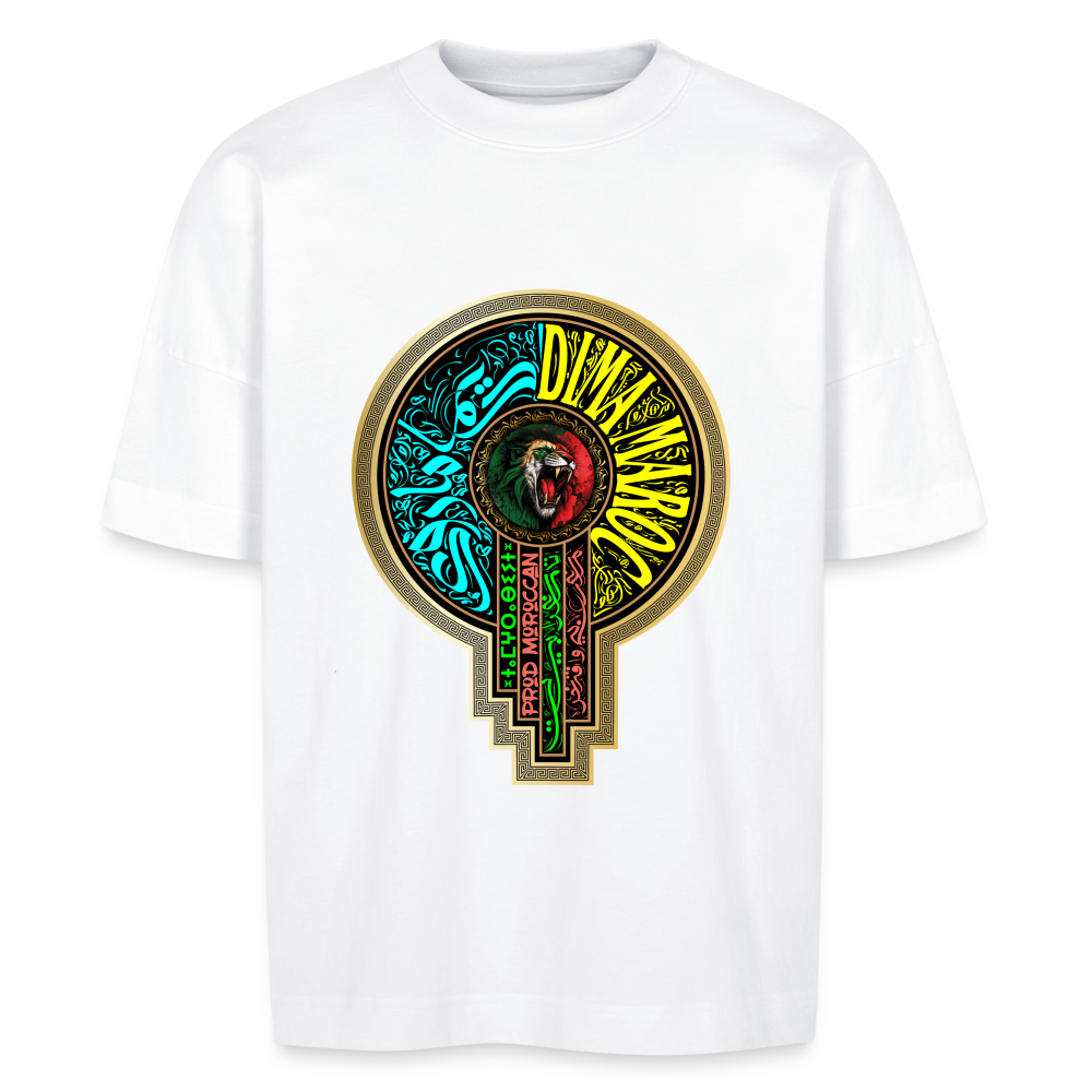 T-shirt MAR DIMA MAGHRIB Beige oversize Unisexe - blanc