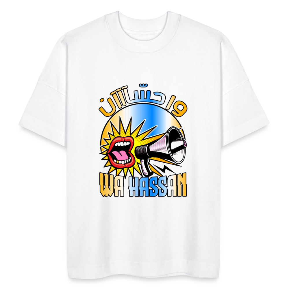 T-shirt WaHassan oversize Unisexe - blanc