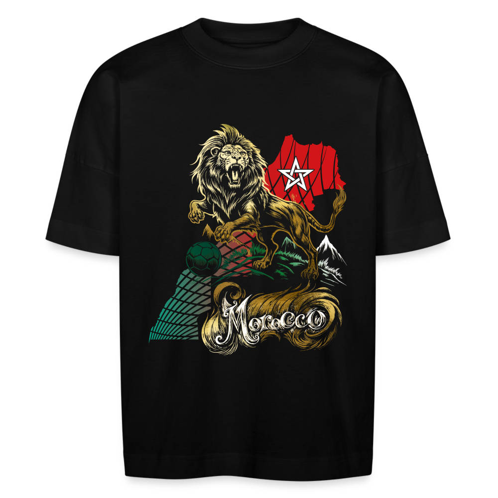 T-shirt Lion Morocco oversize Unisexe - noir