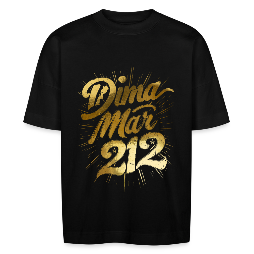 T-shirt Dima MAR212 Gold oversize Unisexe - noir