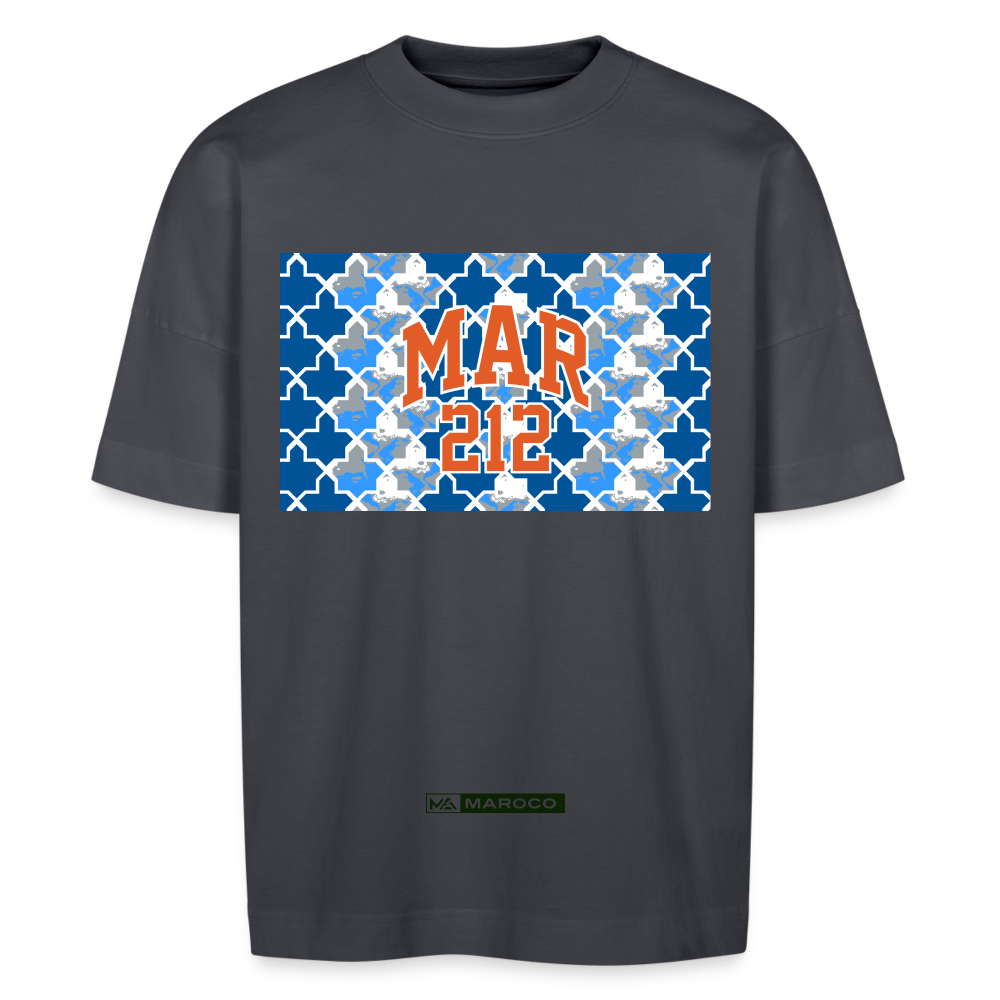 T-shirt MAR212 Zellige Bleu oversize Unisexe - bleu indigo