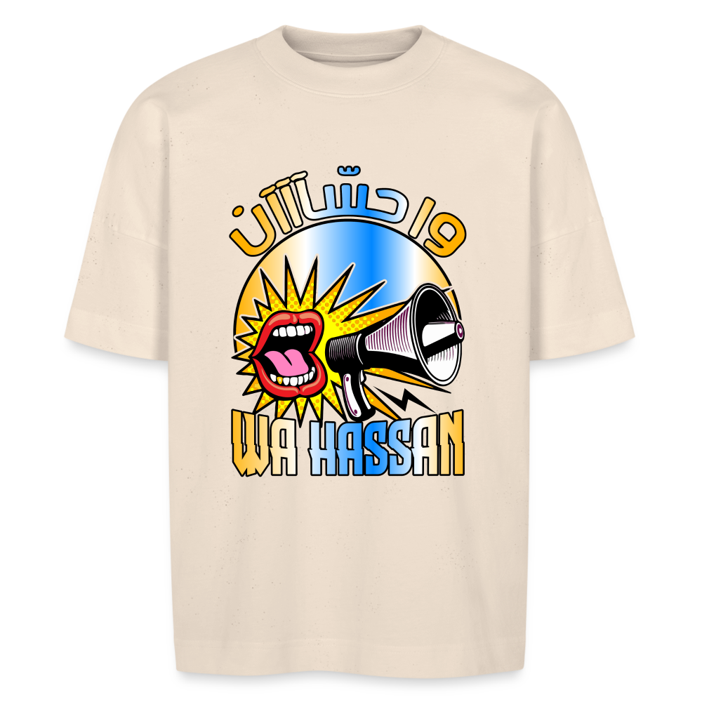 T-shirt WaHassan oversize Unisexe - blanc cassé