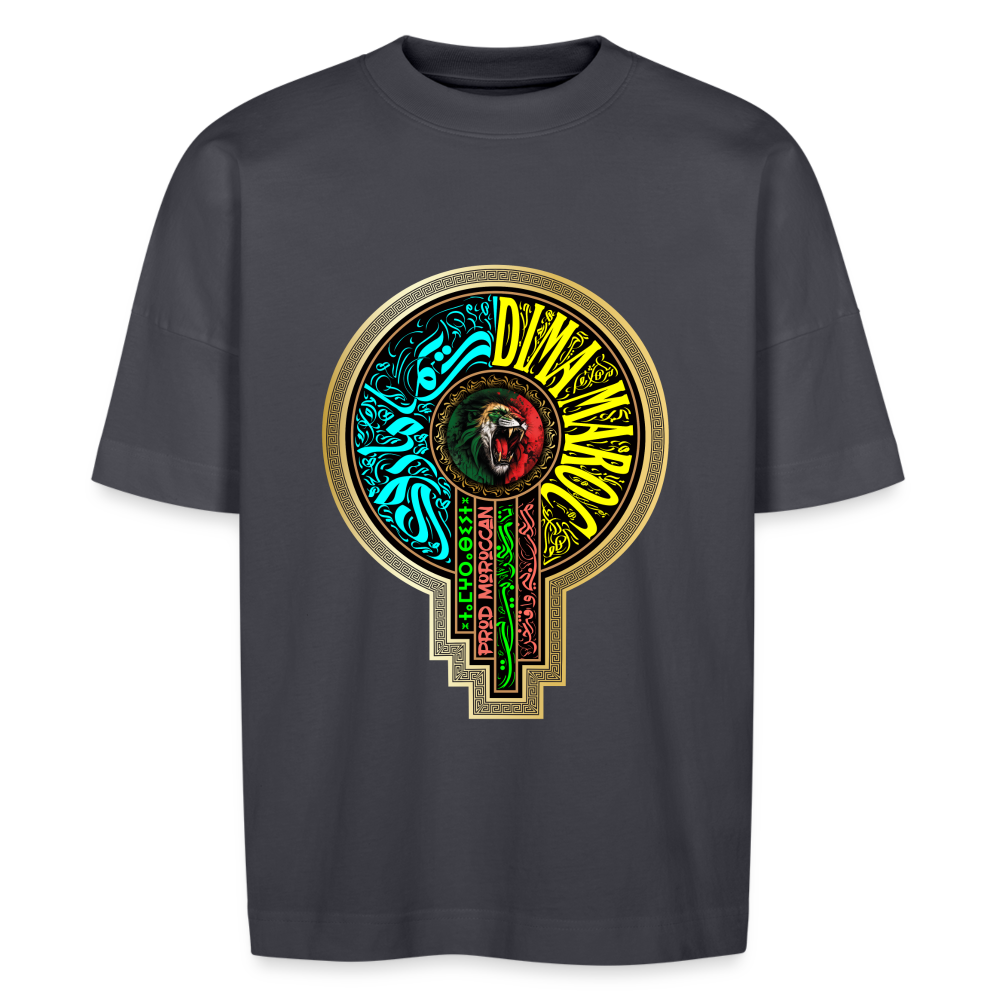 T-shirt MAR DIMA MAGHRIB Beige oversize Unisexe - bleu indigo