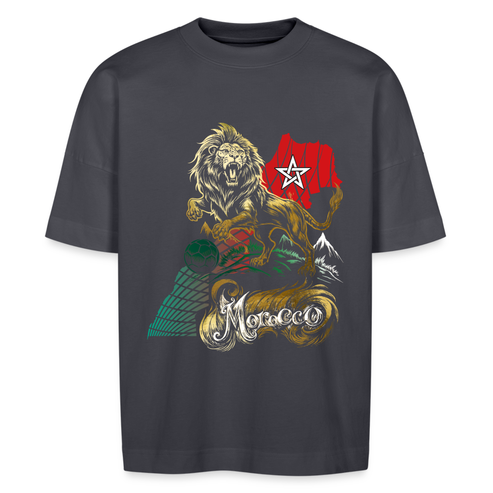 T-shirt Lion Morocco oversize Unisexe - bleu indigo