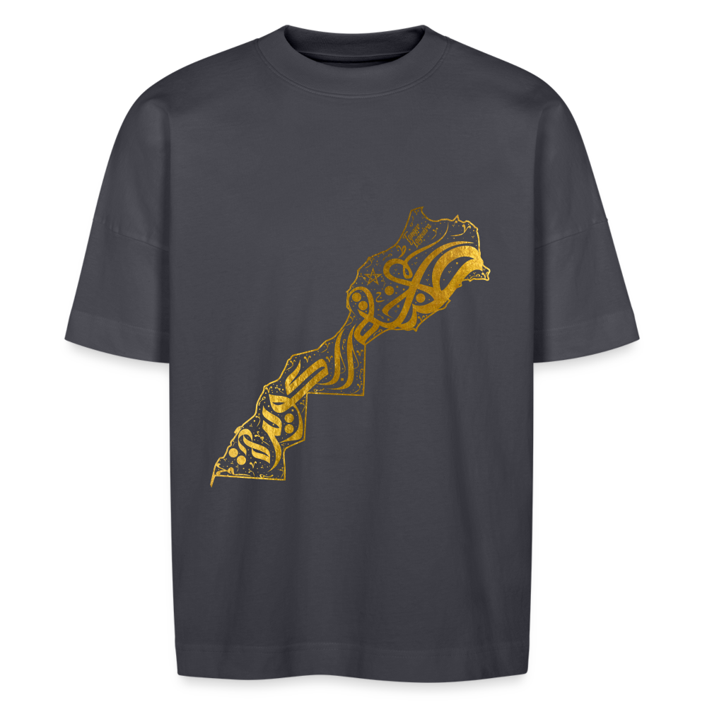 T-shirt Tanger Laguira Gold oversize Unisexe - bleu indigo