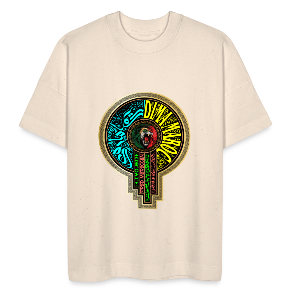 T-shirt MAR DIMA MAGHRIB Beige oversize Unisexe - blanc cassé