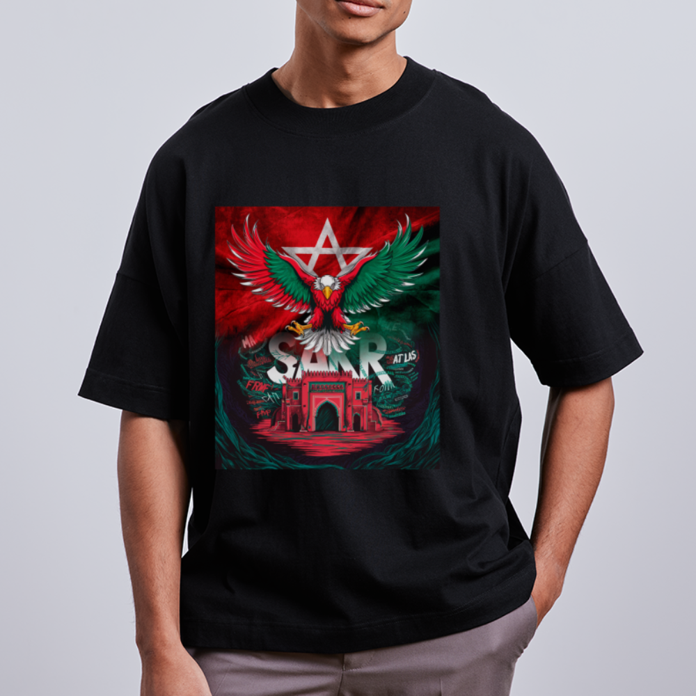 T-shirt SAKR royal oversize Unisexe - noir
