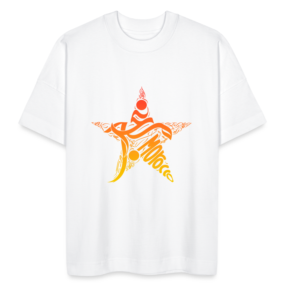 T-shirt Morocco Star oversize Unisexe - blanc