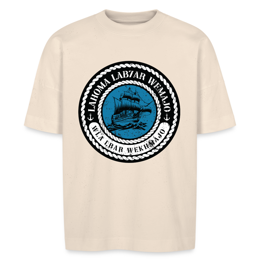 T-shirt lab7ar wmajo oversize Unisexe - blanc cassé