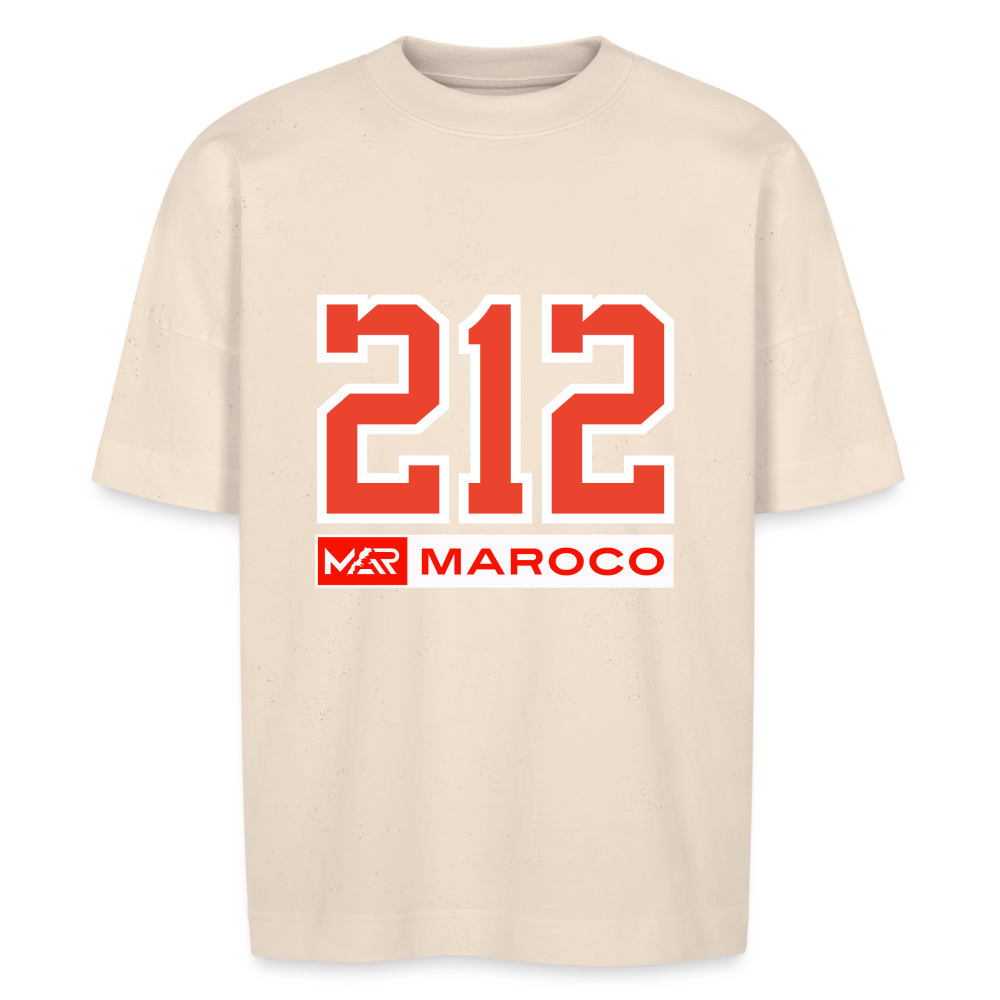T-shirt Maroco212 oversize Unisexe - blanc cassé