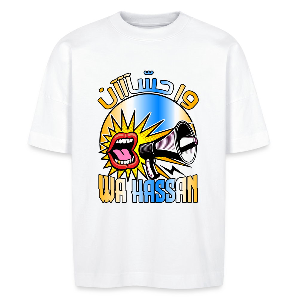 T-shirt WaHassan oversize Unisexe - blanc