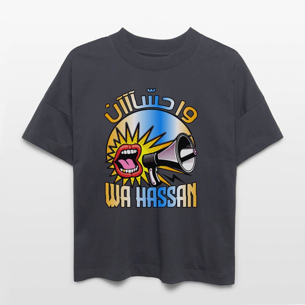 T-shirt WaHassan oversize Unisexe - bleu indigo
