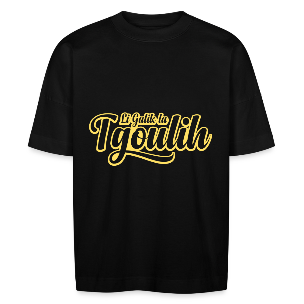 T-shirt Li galik Latgolih oversize Unisexe - noir