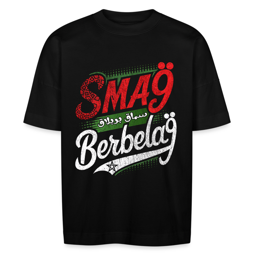 T-shirt Sma9 Berbela9 oversize Unisexe - noir