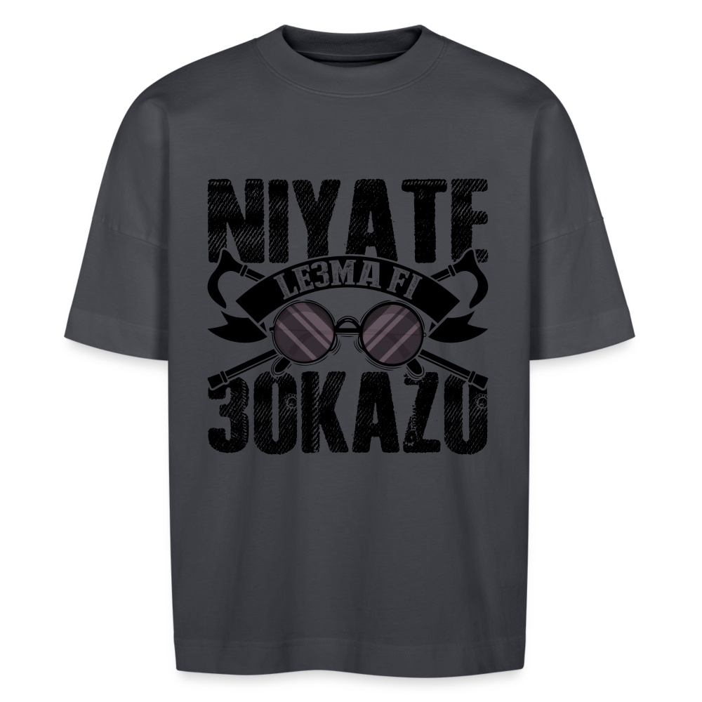 T-shirt Niyat La3ma fi 3okazo oversize Unisexe - bleu indigo