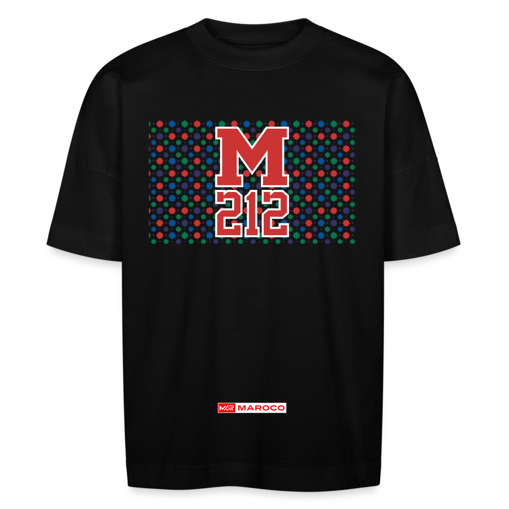 T-shirt M212 ZELLIGE Multicolore oversize Unisexe - noir