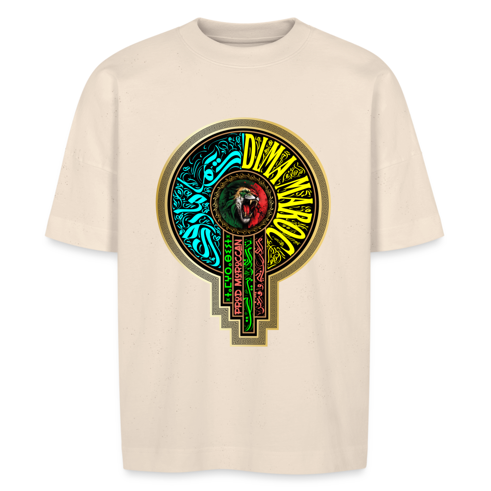 T-shirt MAR DIMA MAGHRIB blanc oversize Unisexe - blanc cassé