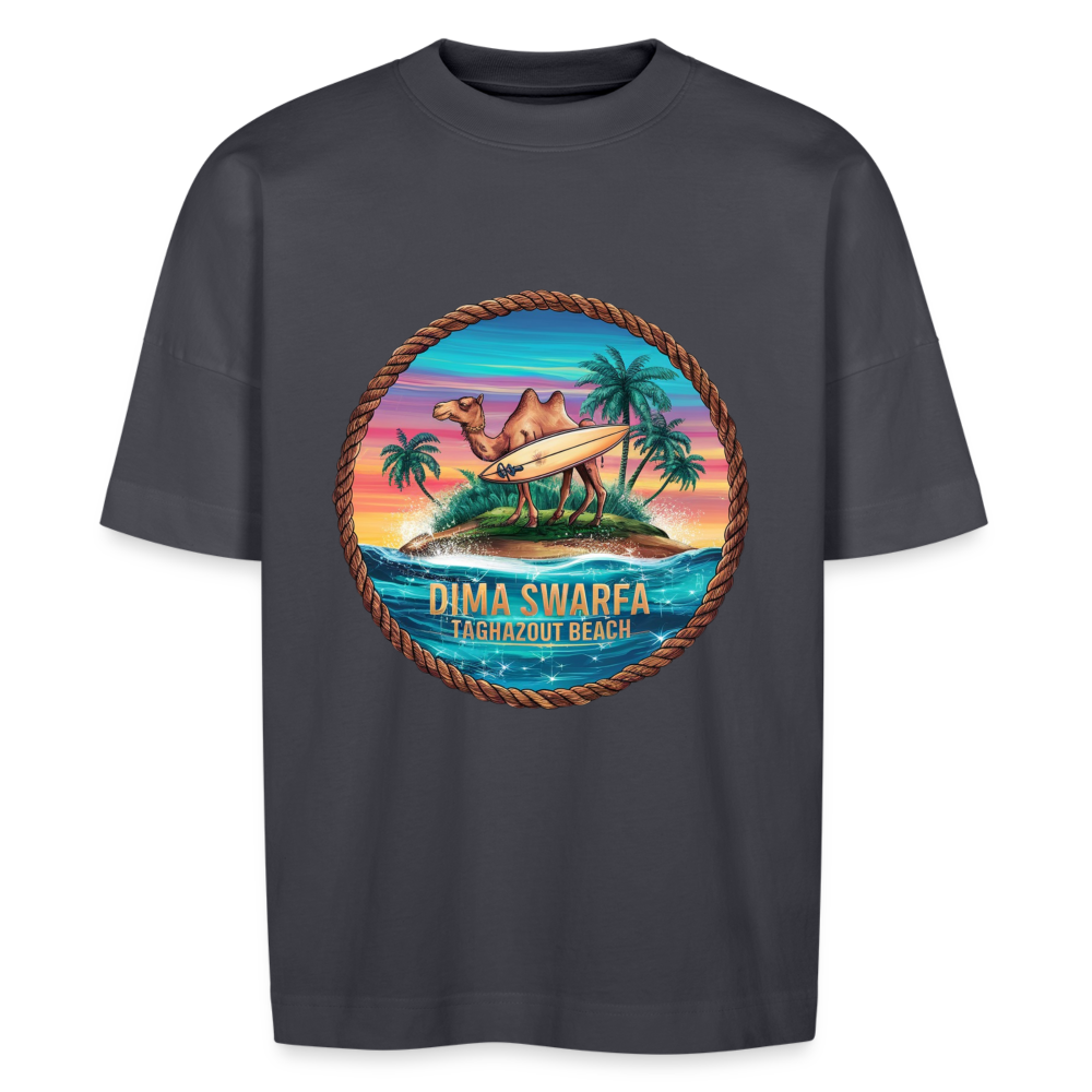 T-shirt DIMA SWARFA TAGHAZOUT PLAGE oversize Unisexe - bleu indigo