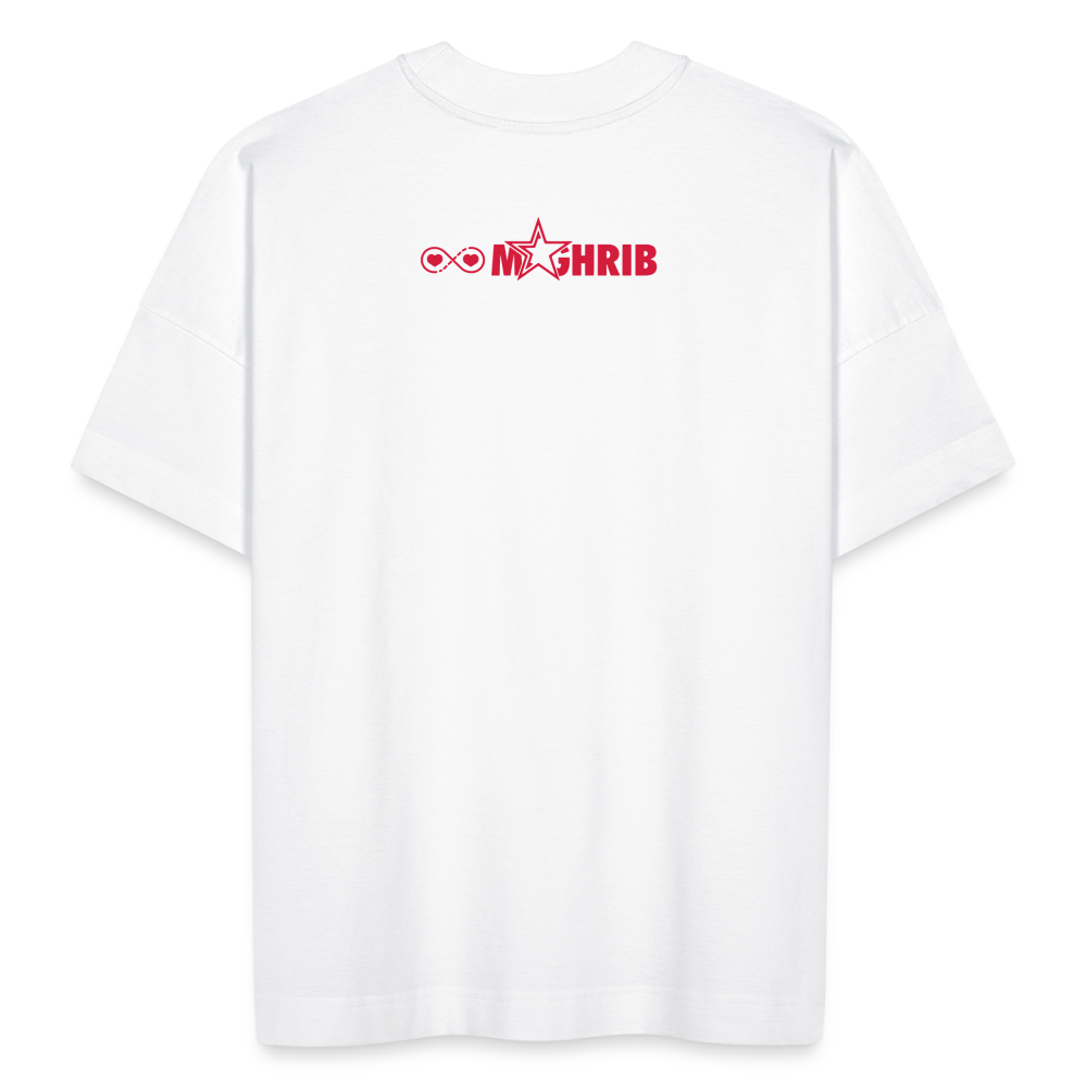 T-shirt Maroco Logo noir BLASTER oversize Unisexe bio - blanc