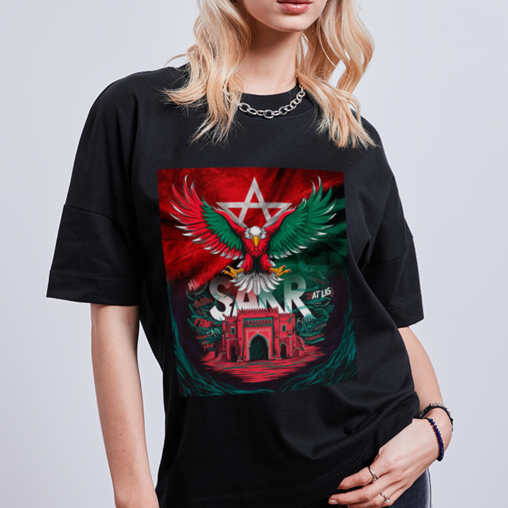 T-shirt SAKR royal oversize Unisexe - noir