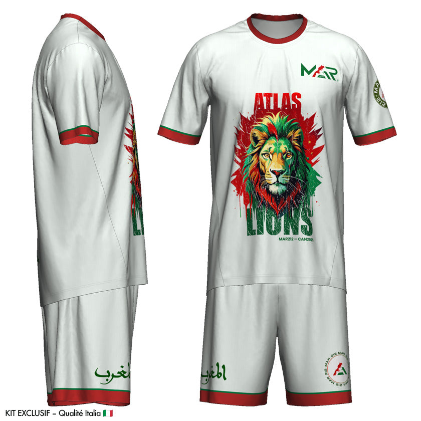 Ensemble Maillot Maroc Atlas Lions Sport Qualité Italienne Unisexe