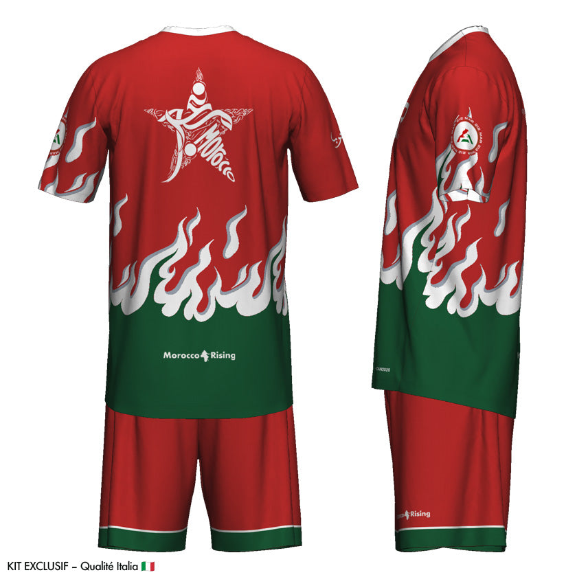Maillot Maroc Ensemble Sport L&#39;Inferno Qualité Italienne Unisexe