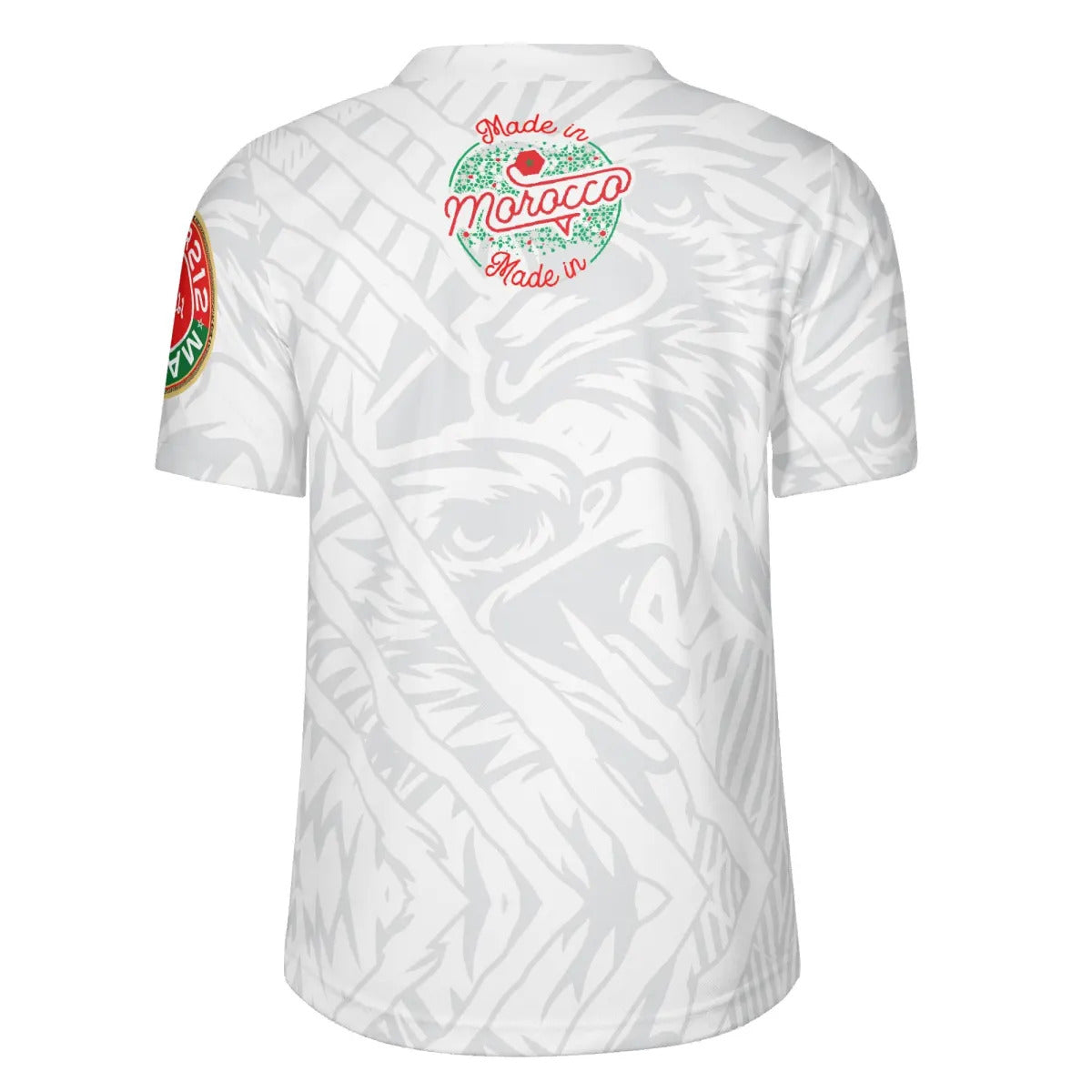 Maillot Maroc blanc MAR Carte Géo