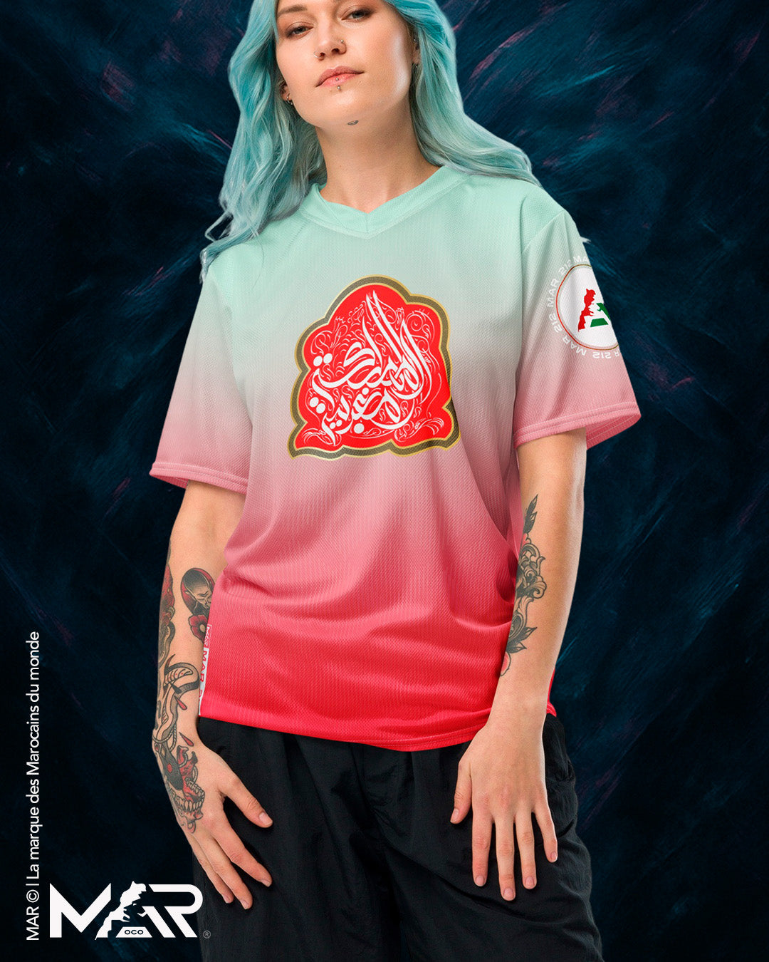 Maillot Maroc inspiration emblème Royal unisexe