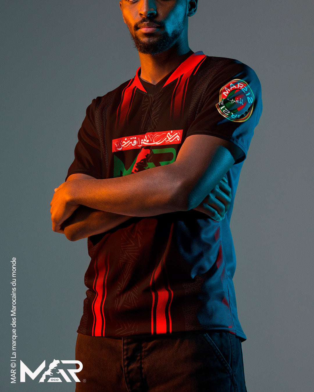 Maillot Maroc noir Fierté Marocaine