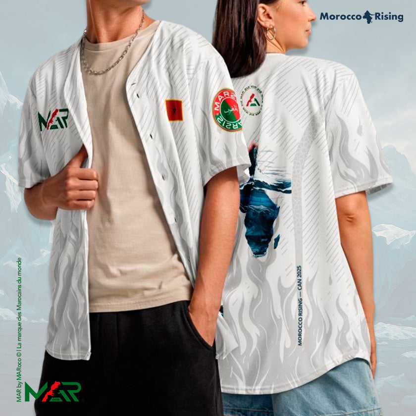 Maillot style baseball Morocco Rising CAN2025