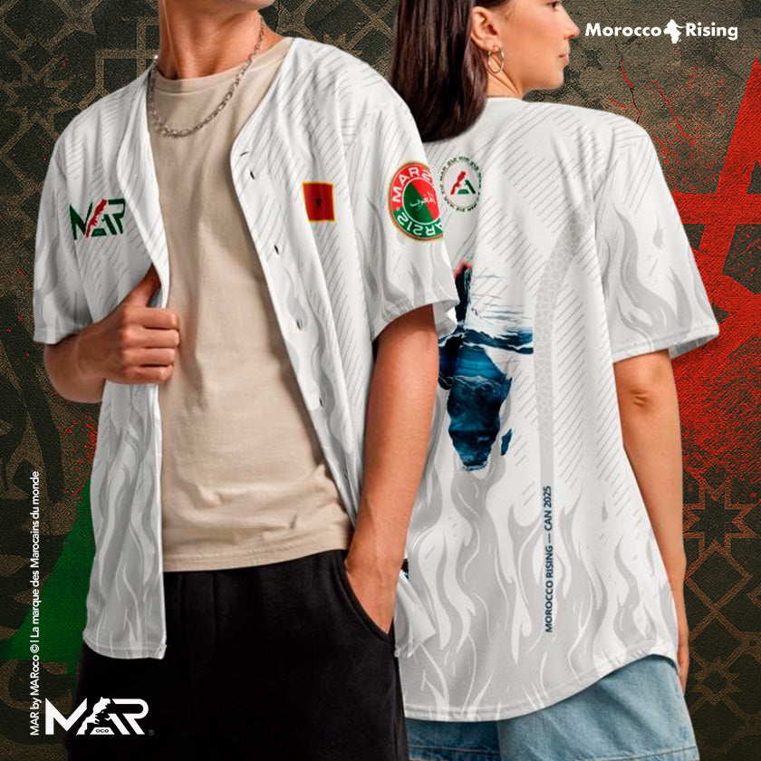 Maillot style baseball Morocco Rising CAN2025