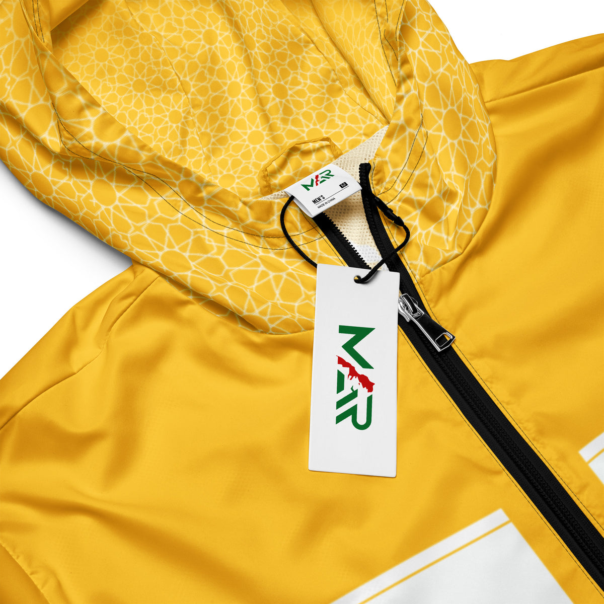 Coupe-vent Jaune Collection MAR Mosaïque unisexe