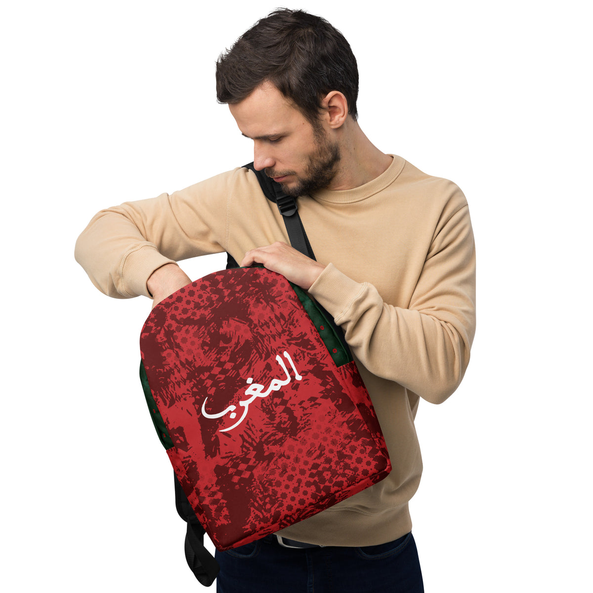 Sac à dos AlmaghribMAR rouge culture minimaliste