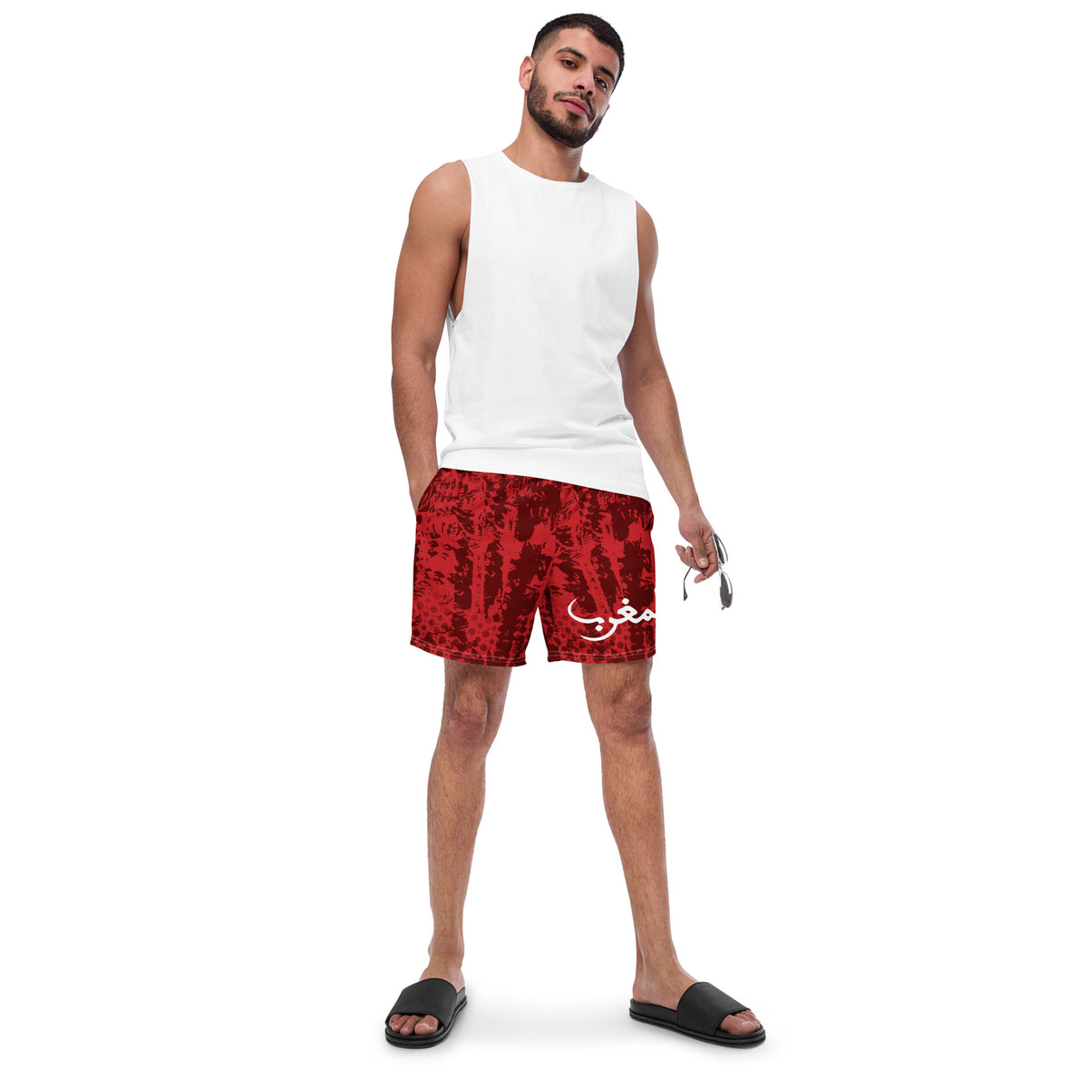 Short de bain AlmaghribMAR rouge culture homme