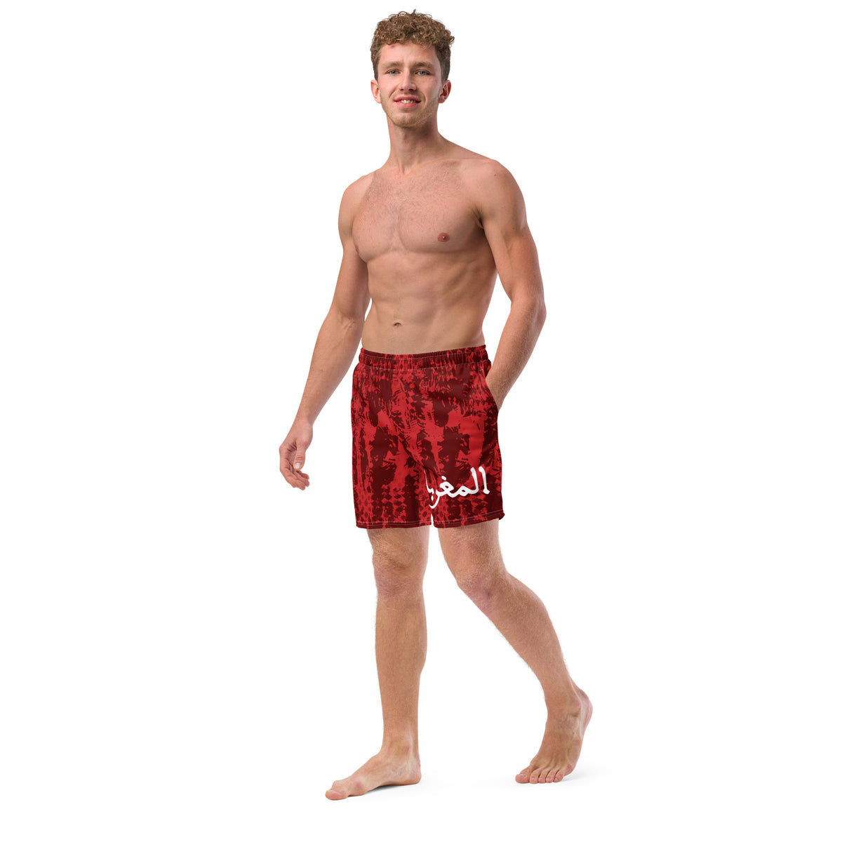 Short de bain AlmaghribMAR rouge culture homme