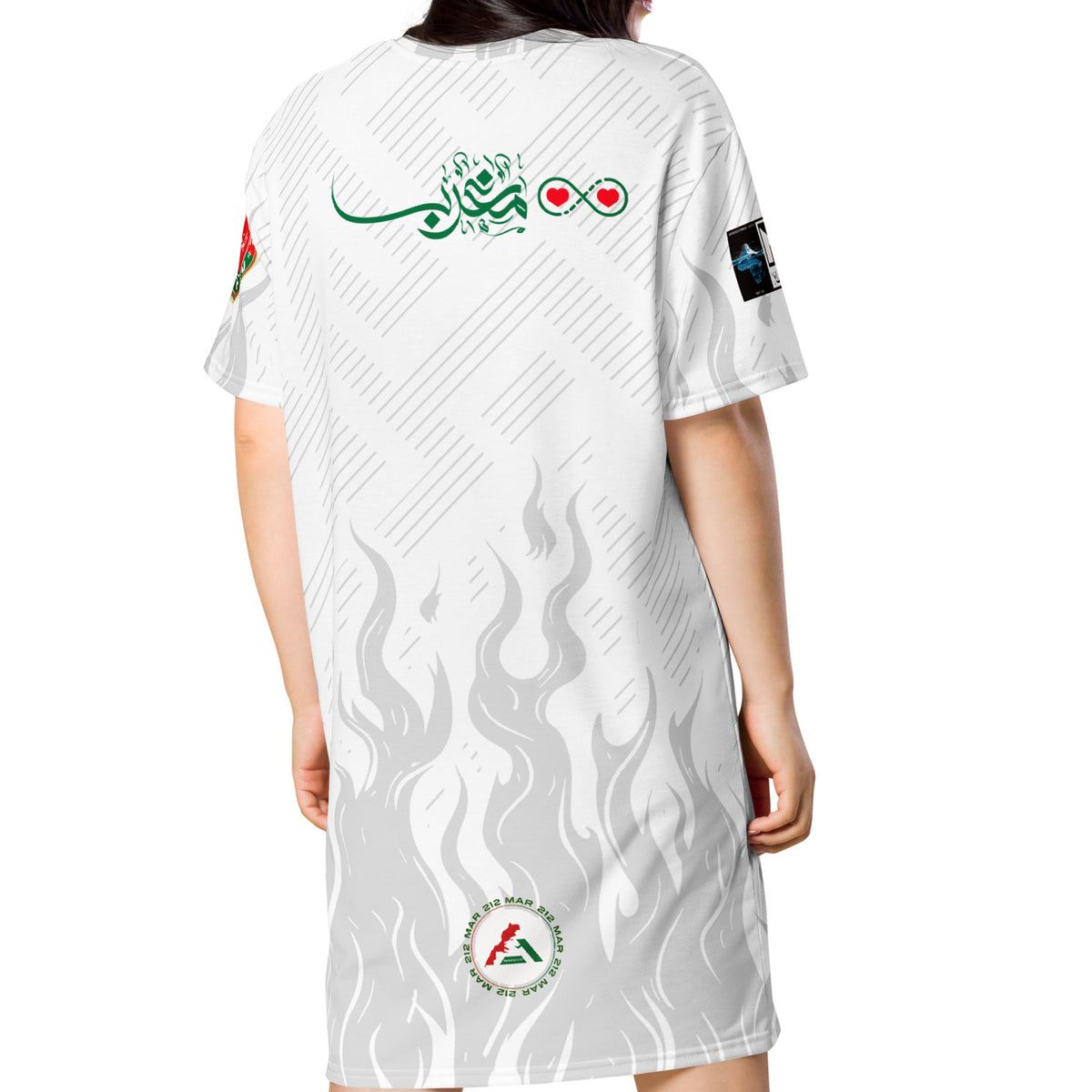 Robe T-shirt femme Morocco Rising CAN 2025 – Édition oversize