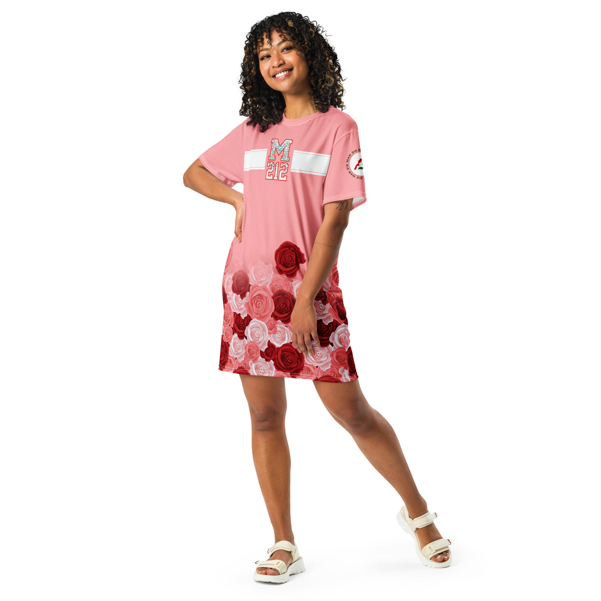 Robe T-shirt Maillot Maroc rose